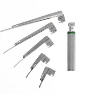 Laryngoscope Set: Fibre Optic 5-Blade LH
